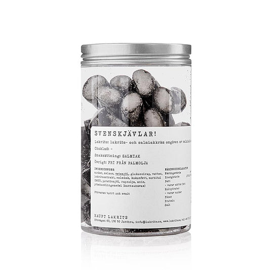 Haupt Lakritz Svenskjävlar, extrem salzig mit weicher Füllung, Schweden, 250 g