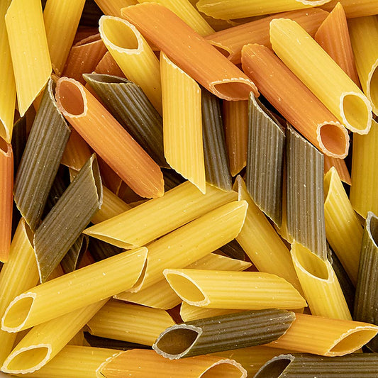 Acolore Fantasia Nudeln Penne Tricolore, Casa Rinaldi, 500 g