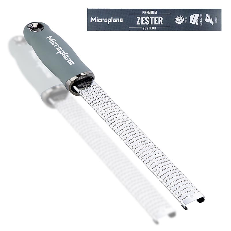Microplane - Premium Classic - Stab, Zesten Reibe, Griff Eukalyptus Grün /soft-touch, 1 St