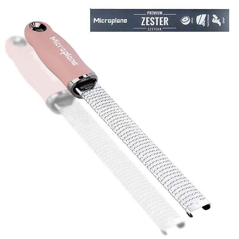 Microplane - Premium Classic - Stab, Zesten Reibe, Griff Altrosa /soft-touch