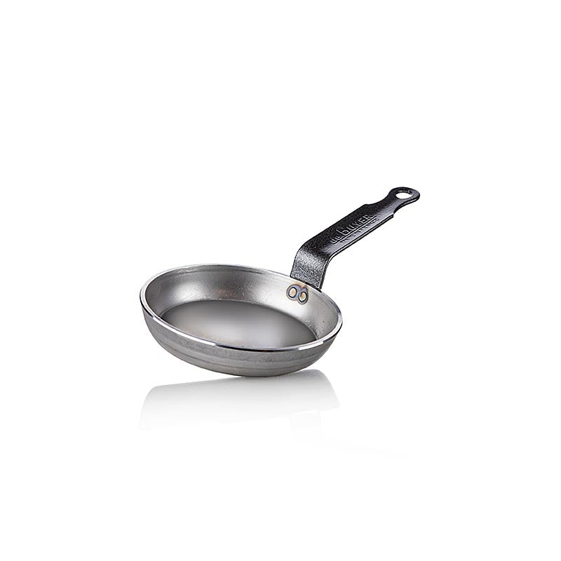 Blini Pfännchen CARBONE Plus, Eisenstahl, ø12 cm, H2 cm, de Buyer (5140.12), 1 St
