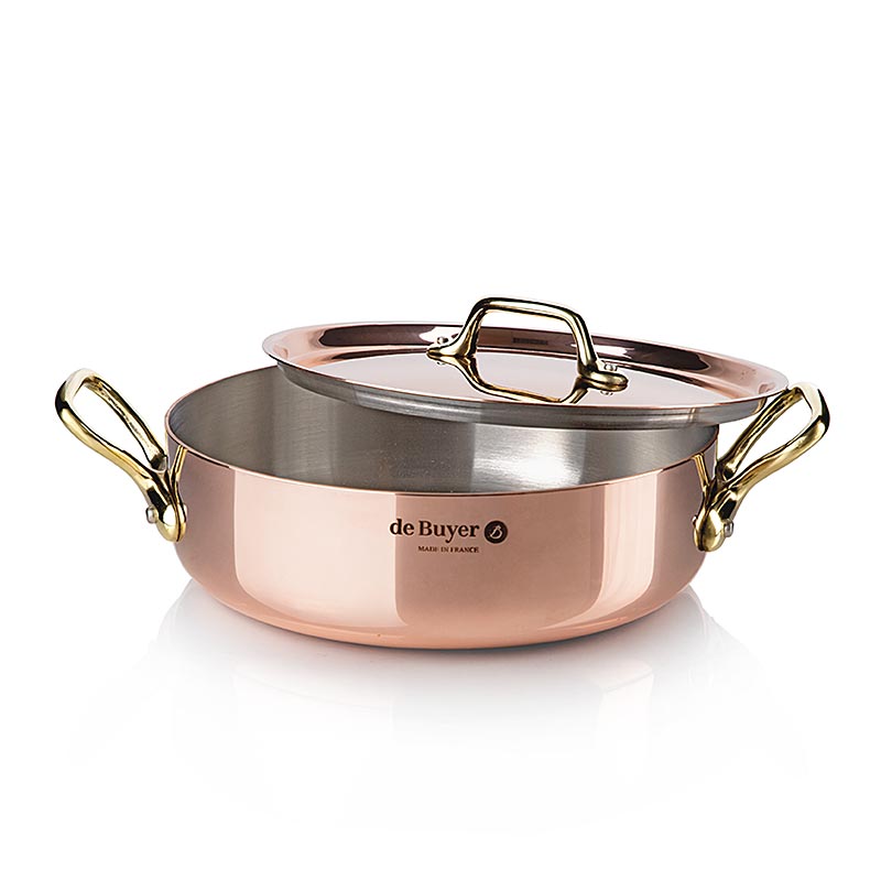 Inocuivre Schmortopf mit Deckel, Kupfer, ø 20 cm, de Buyer (6446.20), 1 St