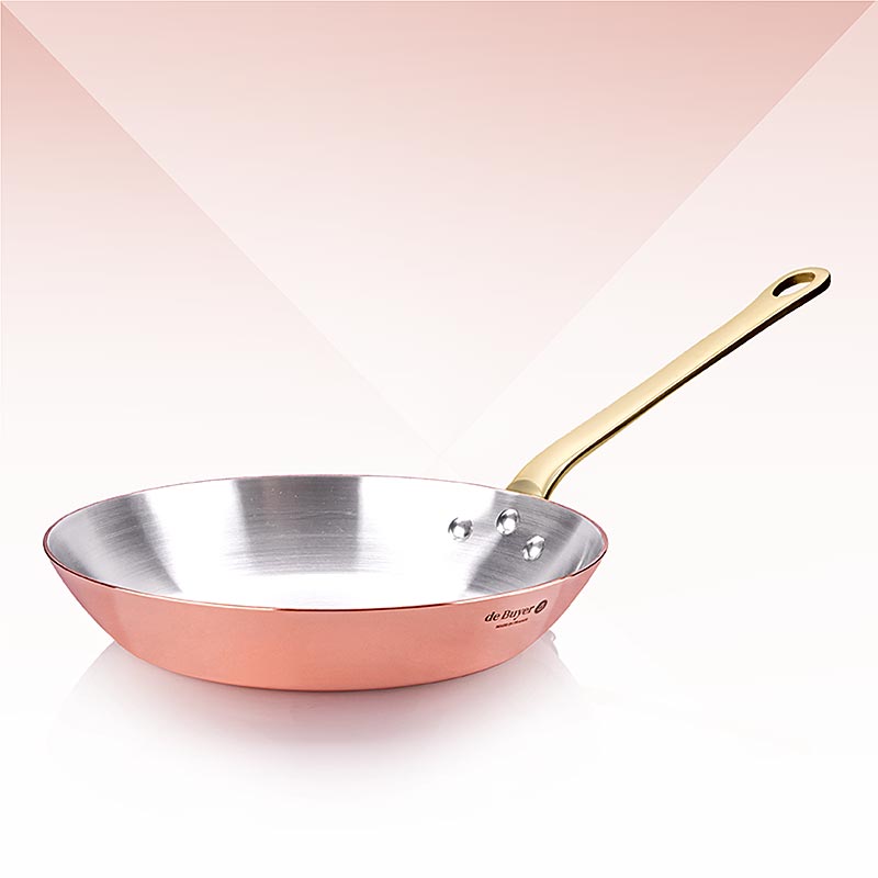 Inocuivre Pfannel, Kupfer, mit Messinggriff, ø 24 cm, de Buyer (6450.24), 1 St