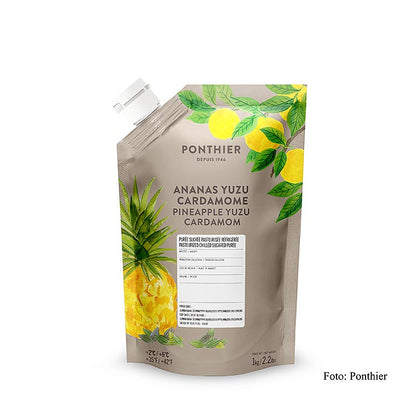 Ananas, Yuzu, Cardamom & Zucker Püree (Cocktailbase), 1 kg