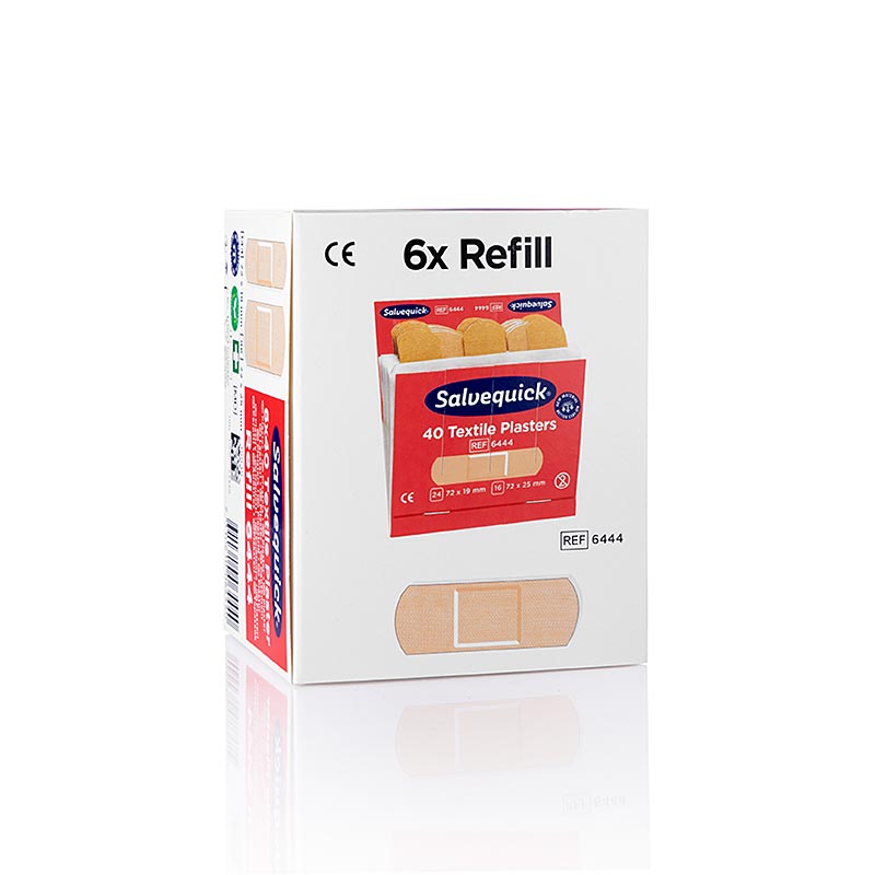 Cederroth - Textil Pflaster Nachfüllpack, 6 x 40 Stück (6444), 1 St