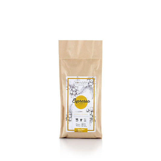 BOS FOOD - Espresso Classico, Kaffee Blend mit 20% Robusta, GEMAHLEN, 500 g