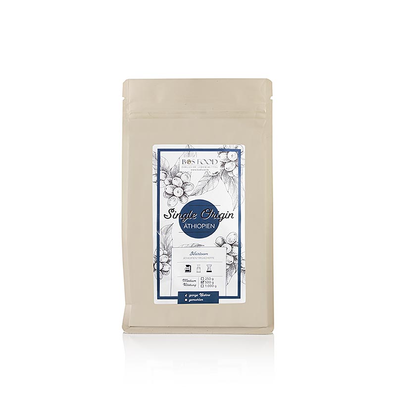 Single Origin Kaffee - Äthiopien Yirgacheffe, ganze Bohne, 500 g