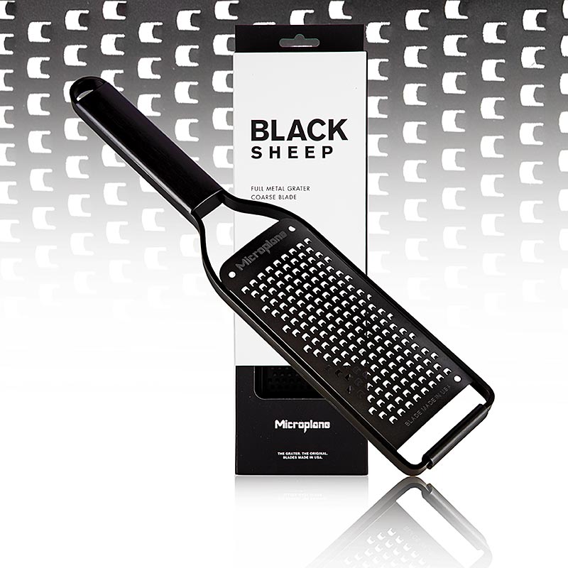 Reibe Microplane Black Sheep, Coarse Grater, schwarzer Edelstahl (43000), 1 St