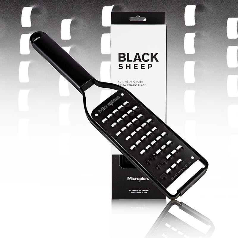 Reibe Microplane Black Sheep, Extra Coarse Grater, schwarzer Edelstahl (43008), 1 St
