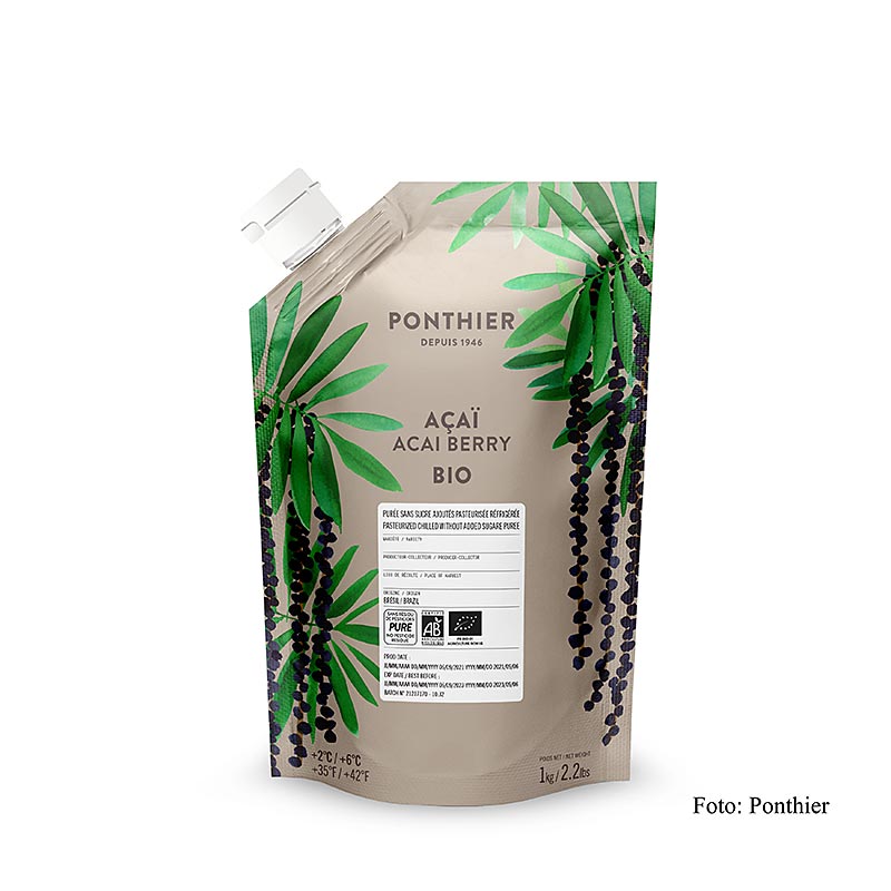 Ponthier Acaipüree, 100 % Frucht, ungezuckert, BIO, 1 kg