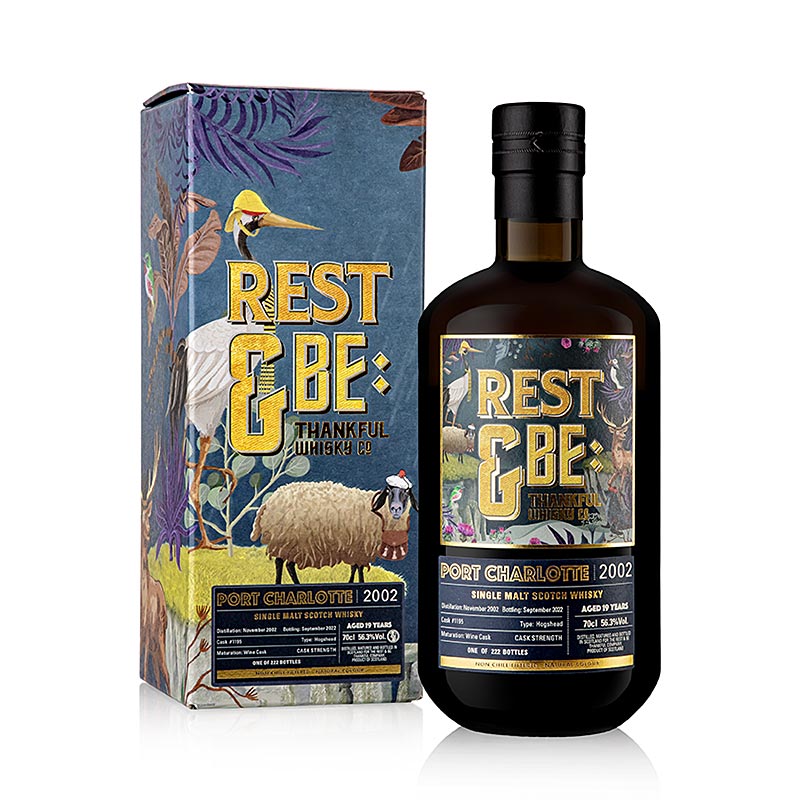 Single Malt Whisky Port Charlotte R&BeT 19 J., Wine Hogshead, 56,3 %, Islay, 700 ml
