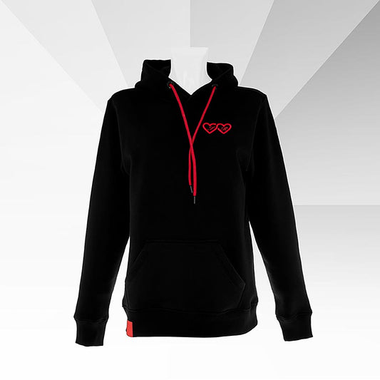 INFINITYLOVE - Hoodie "Statement" (Herzen Vorne & Hinten), tailliert, S, 1 St