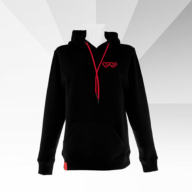 INFINITYLOVE - Hoodie "Statement" (Herzen Vorne & Hinten), tailliert, L, 1 St