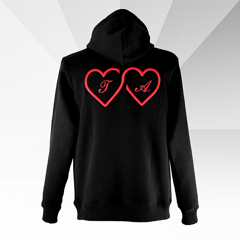 INFINITYLOVE - Hoodie "Statement" (Herzen Vorne & Hinten), regular fit, XS, 1 St