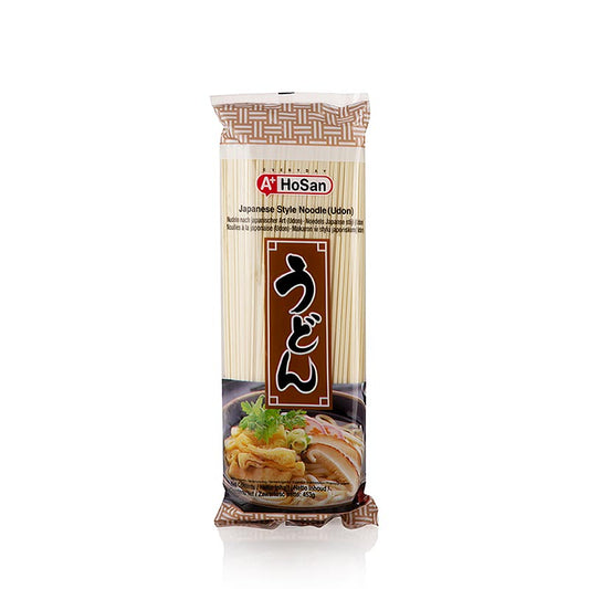 Udon - Weizennudeln, hell, flach, 2 mm, 22 cm lang, A+, Japan, 453 g
