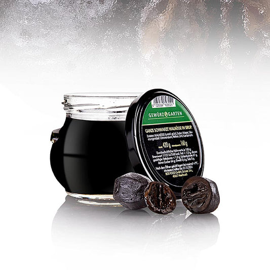 Gewürzgarten Schwarze Walnüsse (ganz) in Sirup, 420g, (Atg. 160g), 420 g