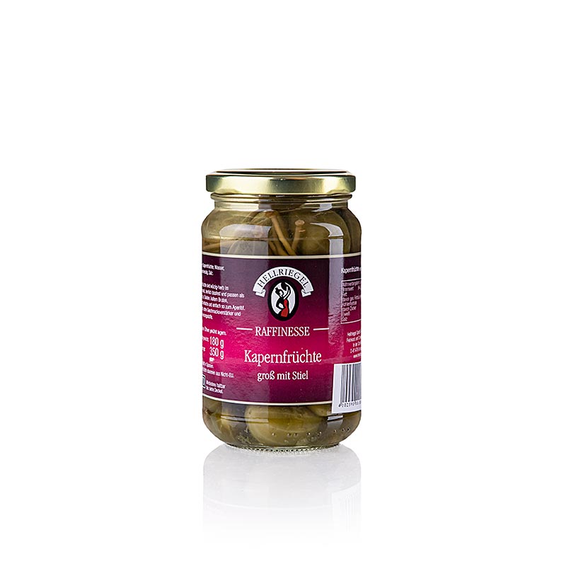 Hellriegel - Kapern-Früchte, gross mit Stiel, Raffinesse, 350 g