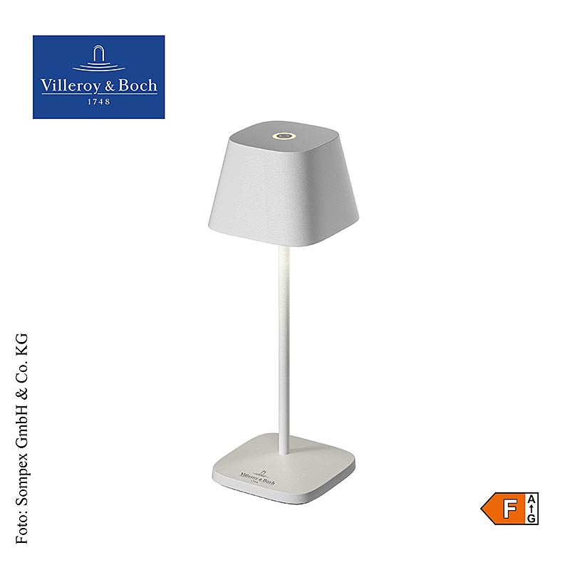 Tischleuchte "Neapel MICRO", mit Akku, 20x6,5x6,5cm, Alu, weiß (97010), 1 St