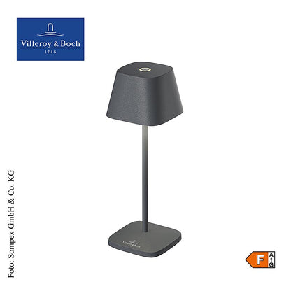 Tischleuchte "Neapel MICRO RC", mit Akku, 20x6,5x6,5cm, Alu, anthrazit (97261),