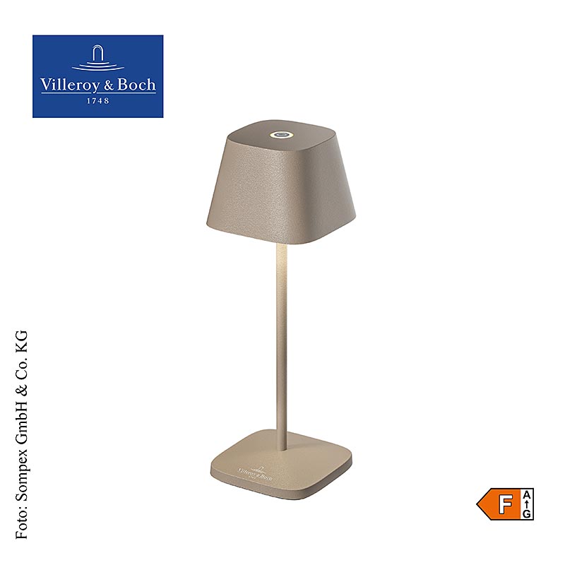 Tischleuchte "Neapel MICRO", mit Akku, 20x6,5x6,5cm, Alu, sand (97014), 1 St