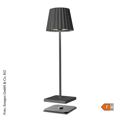 Tischleuchte "TROLL - Outdoor", mit Akku, 38x10x11cm, Alu, anthrazit (78180), 1 St