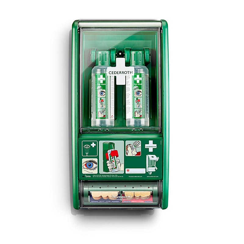Cederroth - Eye Wash Station, Augendusche, mit Halter & Pflaster (721500), 1 St