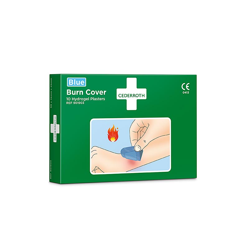 Cederroth - Burn Cover, Hydrogelpflaster, 74x45 mm, 10 Stück (901903), 1 St