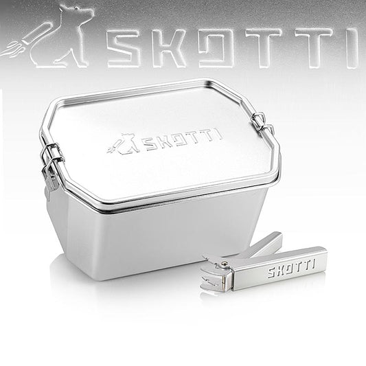 SKOTTI Boks 2,5L, Edelstahlbox, + Aluminiumzange, 1 St
