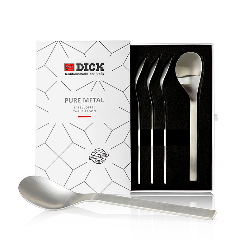 Dick Steak & TafelLöffel Set, Pure Metal, passend für Steakmesser 59805, 4 St