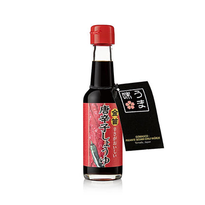 Soja-Sauce - Kinbue Tougarashi Shoyu - mit Chili, scharf, Fueki, Japan, 150 ml