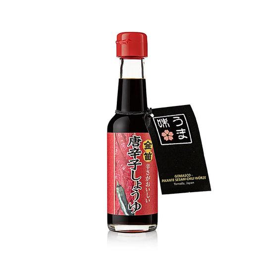 Soja-Sauce - Kinbue Tougarashi Shoyu - mit Chili, scharf, Fueki, Japan, 150 ml