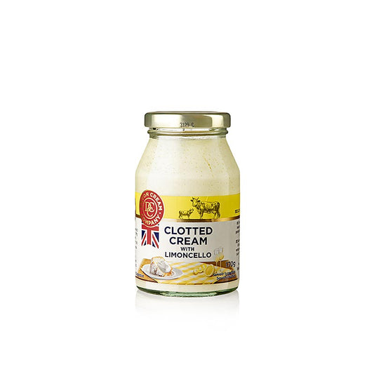 English Clotted Cream (feste Creme) Limoncello, 47% Fett, Devon, 170 g