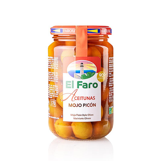 Grüne Oliven "Mojo Picon", mit Kern, El Faro, 350 g