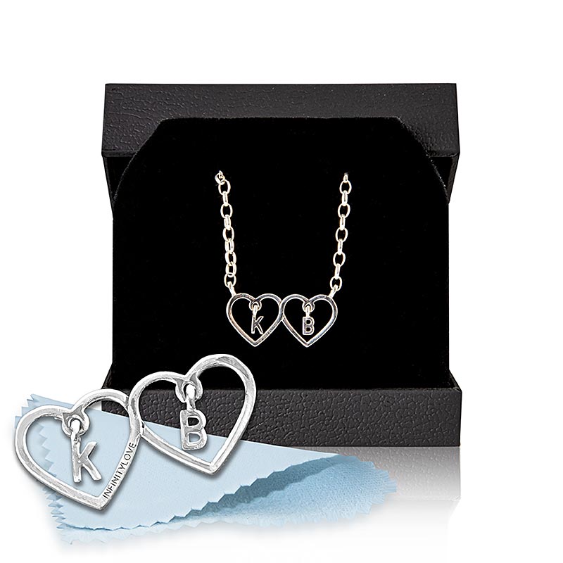 INFINITYLOVE Kette, 45 cm, + Anhänger + Gravur, silber, 1 St