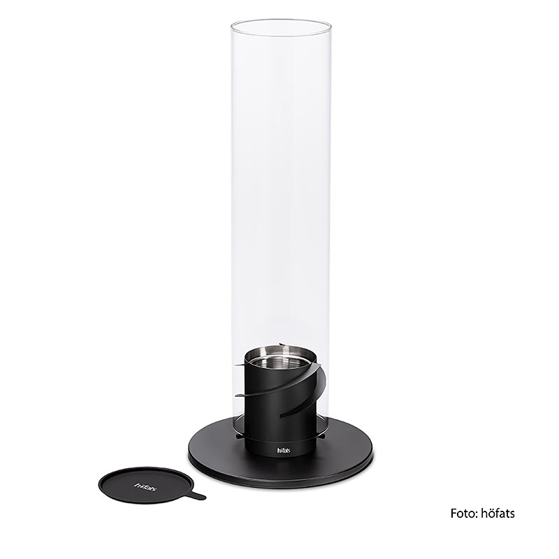 Höfats Tischfeuer SPIN 120, Schwarz (Windlicht, Gartenfackel) 1 St