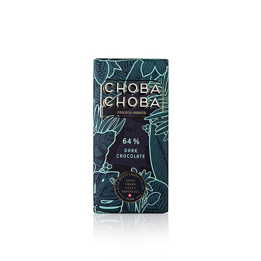 Dark Chocolate 64%, Bitter Schokoladen Tafel, Choba Choba, BIO, 91 g - Sonderpreis, gültig bis 30.09.2024