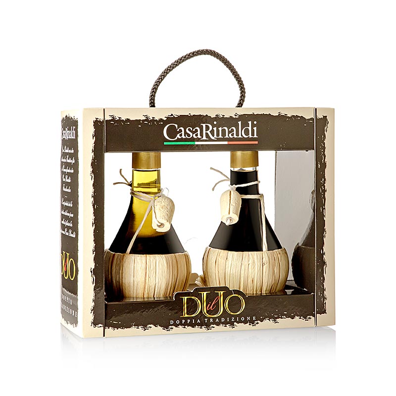 Set Il Duo - Aceto Balsamico Modena & Natives Olivenöl Extra, CasaRinaldi, 500 ml, 2 x 250 ml