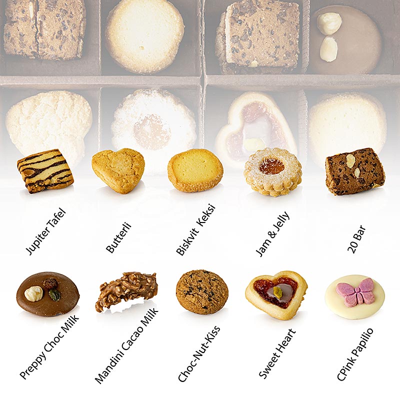 Lembcke Teegebäck Mischum Premium Vielfalt, 10 Sorten, 660 g, 6 x 110 g
