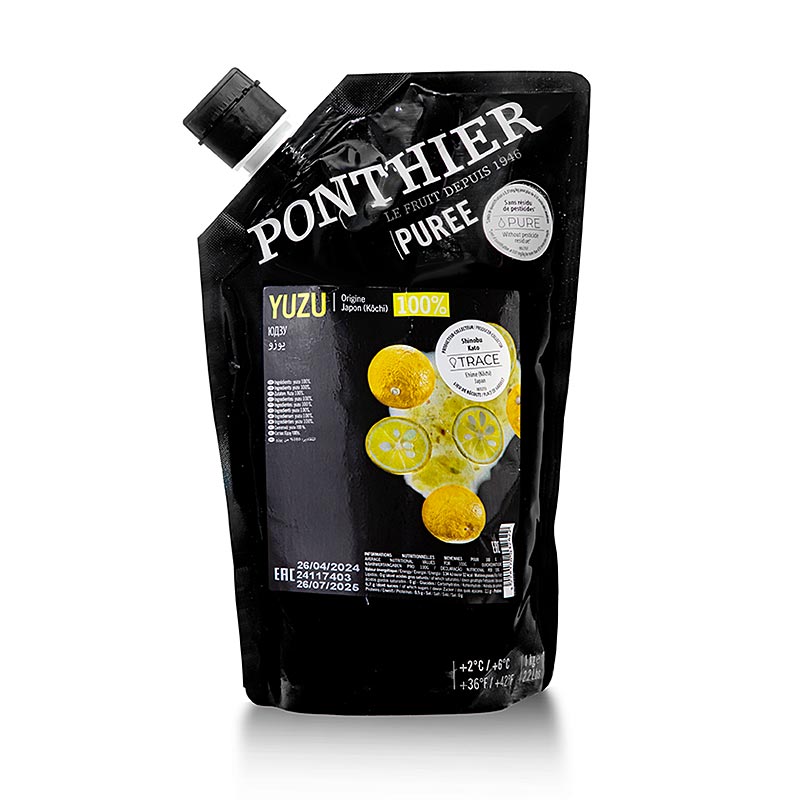 Ponthier Yuzu Püree, ungezuckert, 100% Frucht, 1 kg