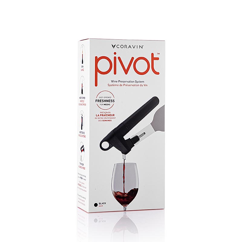 Coravin Wine Access System - "Pivot" Weinkonservierungssystem + Zubehör, schwarz, 4 tlg.