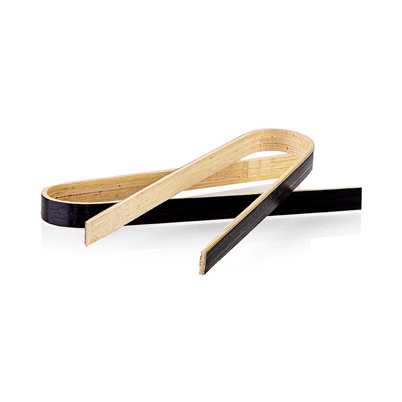 Oxstal - Einweg Bambus Holz Pinzette, 9cm, schwarz, 20 St