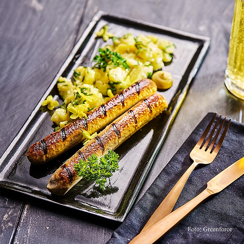 Greenforce vegane Bratwurst aus Erbsenprotein, frisch, 540 g, 6 x 90g