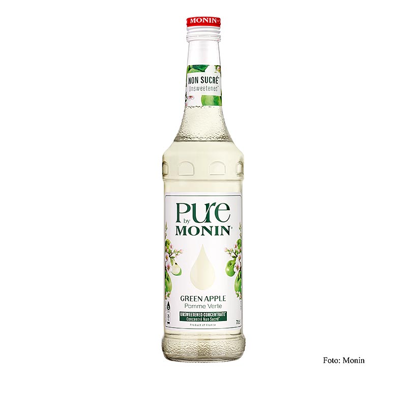 Monin PURE - Green Apple (Grüner Apfel), ungesüsst, 1:25, 700 ml