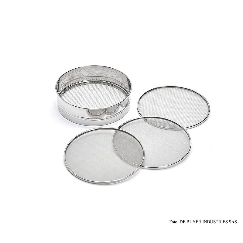 Küchen- / Mehlsieb Edelstahl (ø20, Maschen 3, 2, 1 & 0,5 mm) de Buyer (4605.21), 1 St