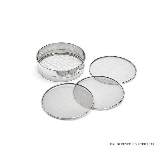 Küchen- / Mehlsieb Edelstahl (ø20, Maschen 3, 2, 1 & 0,5 mm) de Buyer (4605.21), 1 St