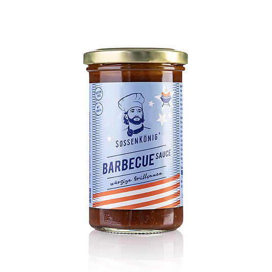 Sossenkönig - Barbecue Sauce (BBQ), küchenfertige Sauce, Glas, 250 ml