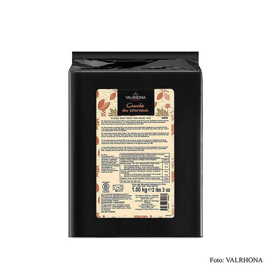 Valrhona Cuvee Sao Thome, dunkle Couverture, 76% Kakao, Block (12830), 1 kg