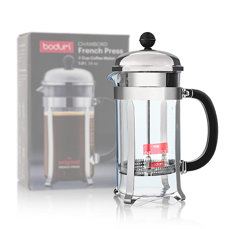 Bodum Kaffeebereiter "Chambord", Edelstahl verchromt, 1 L, 1 St