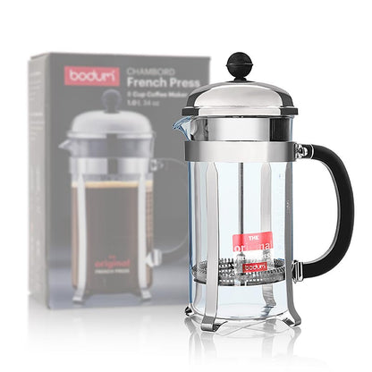 Bodum Kaffeebereiter "Chambord", Edelstahl verchromt, 1 L, 1 St