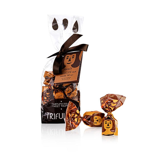 Tartuflanghe Mini Trüffelpralinen "trifulòt", Karamell & Salz, ca. 7 g 180 g
